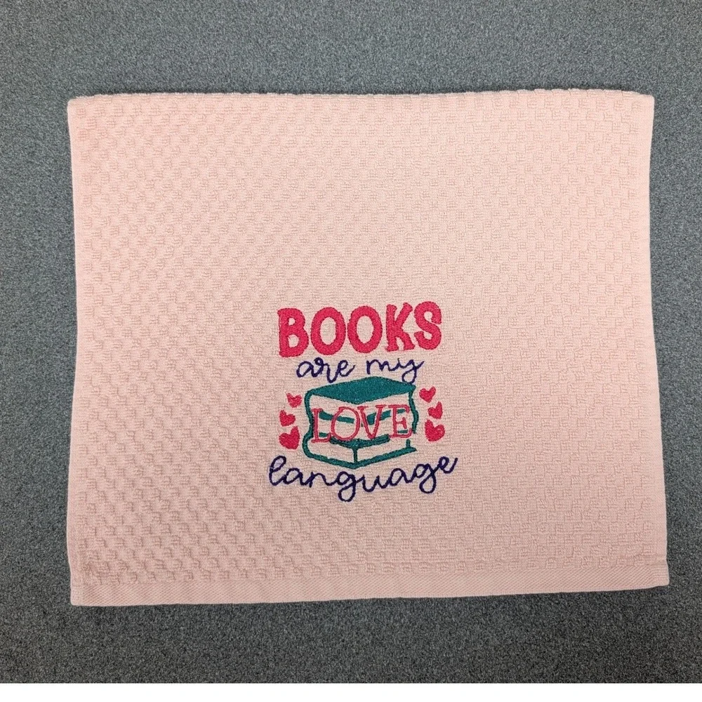 Books Are My Love Language Kitchen Bath Bar Towel Great Gift Idea!